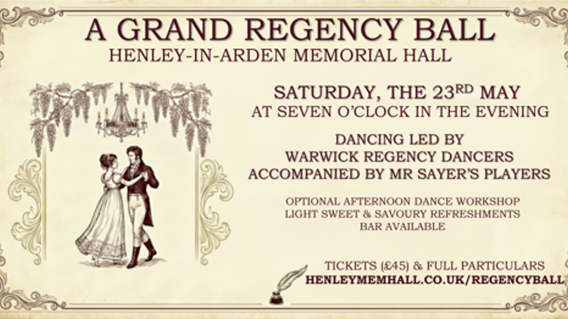Tickets Reach Half-Way Mark for Henley’s Grand Regency Ball